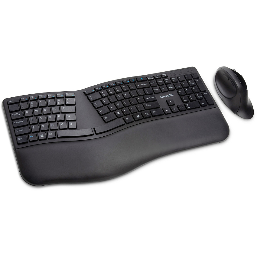 Kensington Pro Fit Ergo Wireless Keyboard/Mouse Wireless Bluetooth/RF - Wireless Bluetooth/RF - Compatible with Computer - 1 Each (75406)