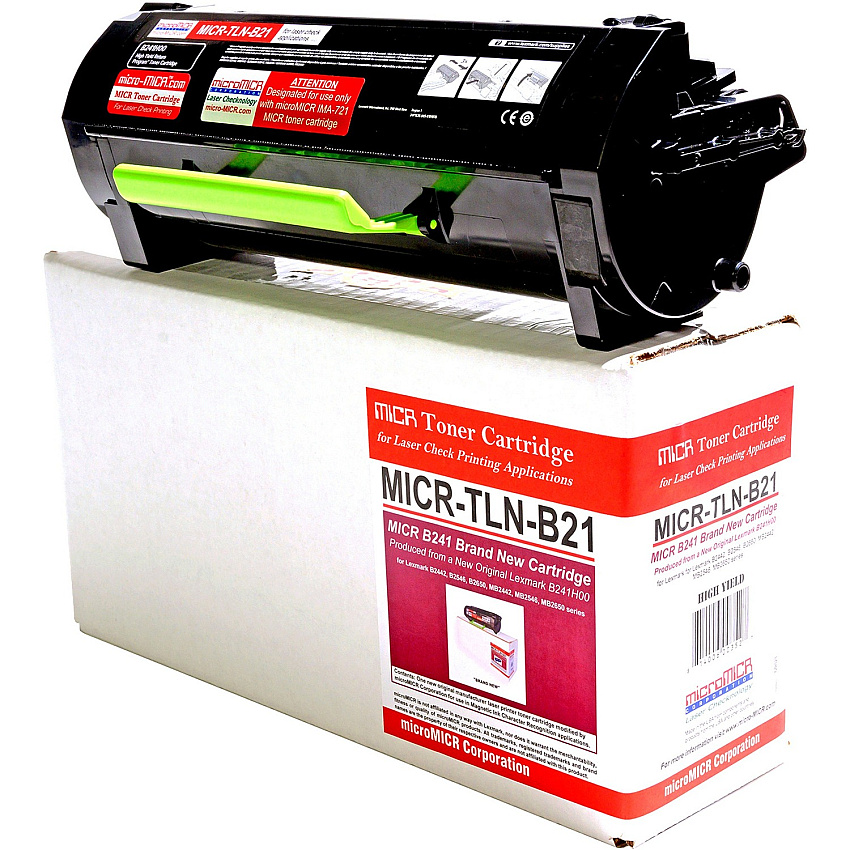 microMICR MICR Standard Yield Laser Toner Cartridge - Alternative for Lexmark B241H00 - Black - 1 Each 6000 Pages (MICRTLNB21)