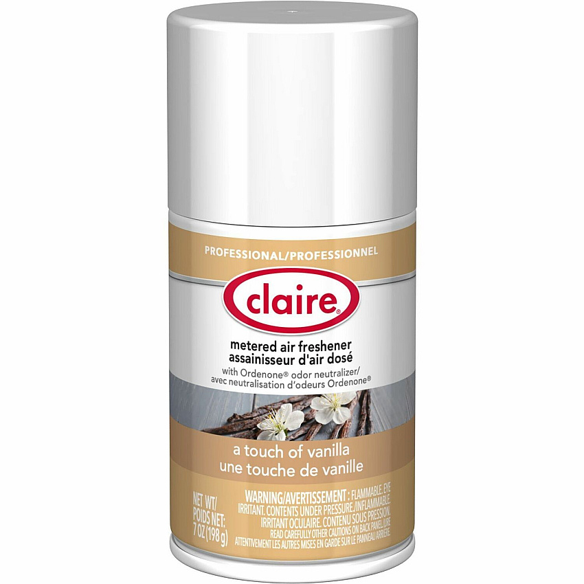 Claire Vanilla Metered Aerosol Aerosol - 330 Sq. ft. - 10 fl oz (0.3 quart) - Vanilla - 30 Day - 1 Each (CL108)