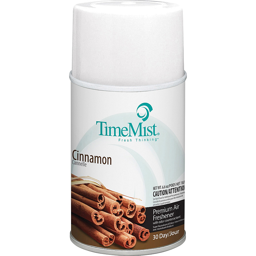 TimeMist Cinnamon Premium Air Freshener Spray Aerosol - 5.3 fl oz (0.2 quart) - Cinnamon - 30 Day - Long Lasting, Odor Neutralizer - 1 Each (1042746)