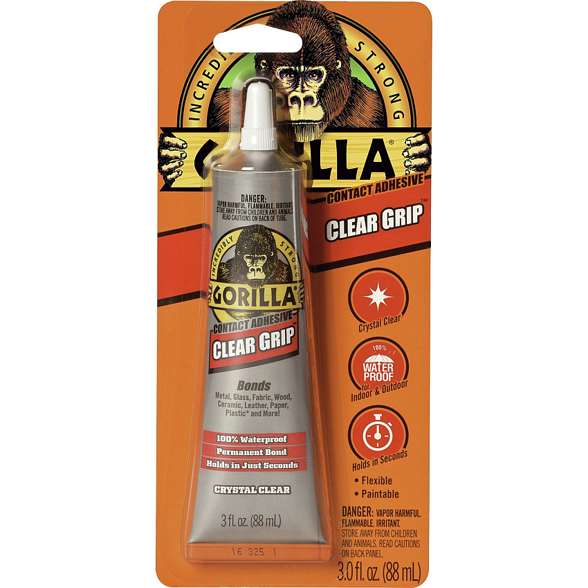 Gorilla Glue Gorilla Clear Grip Contact Adhesive 3 fl oz - Clear - 1 Each (8040001)