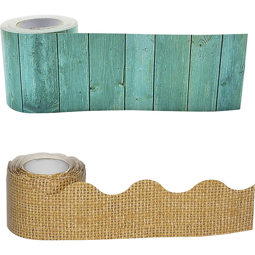 Teacher Created Resources Shabby Chic Border Paper Shabby Chic - Sturdy, Durable - 3" Width x 600" Length - Multicolor - 2 / Set (32300)