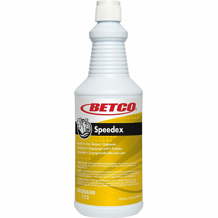 Betco Speedex Heavy Duty Cleaner/Degreaser Ready-To-Use - 32 fl oz (1 quart) - Mint Scent - 1 Each - Fast Acting, Heavy Duty, Lint-free - Green (1731200)