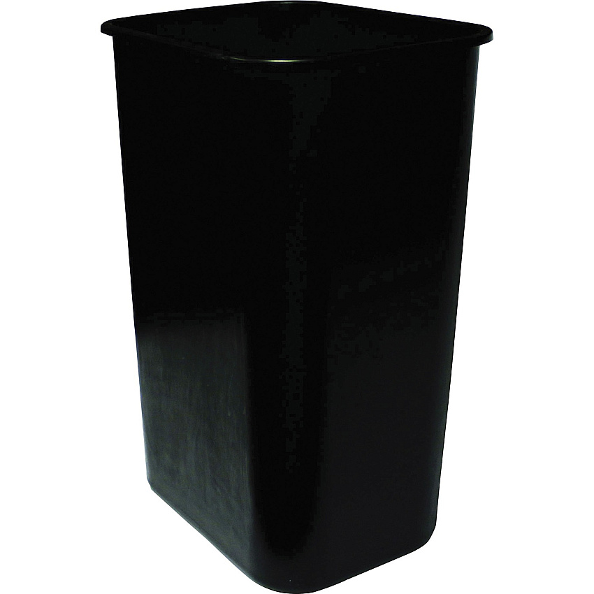 Genuine Joe 41-Quart Wastebasket 10.25 gal Capacity - Durable, Sturdy, Dent Resistant, Chip Resistant, Rust Resistant, Long Lasting - 19.9" Height x 9.4" Width x 15.2" Depth - Polyethylene - Black - 1 Each (GJO00061)