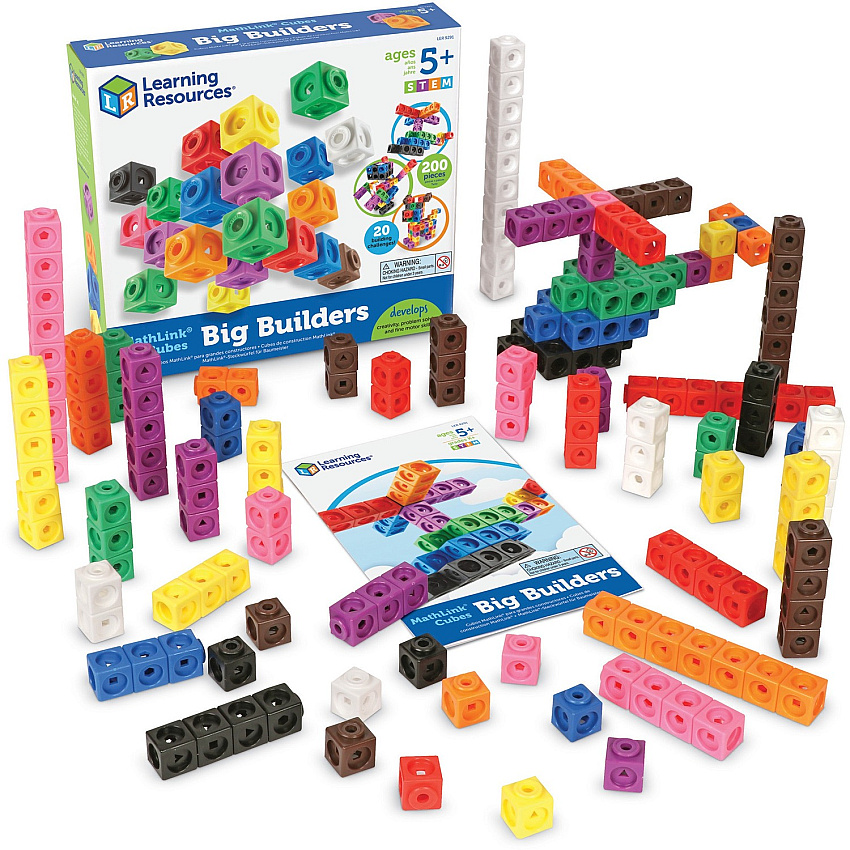 Learning Resources MathLink Cubes Big Builders Play Cube - 5-9 Year - Multi (LER9291)