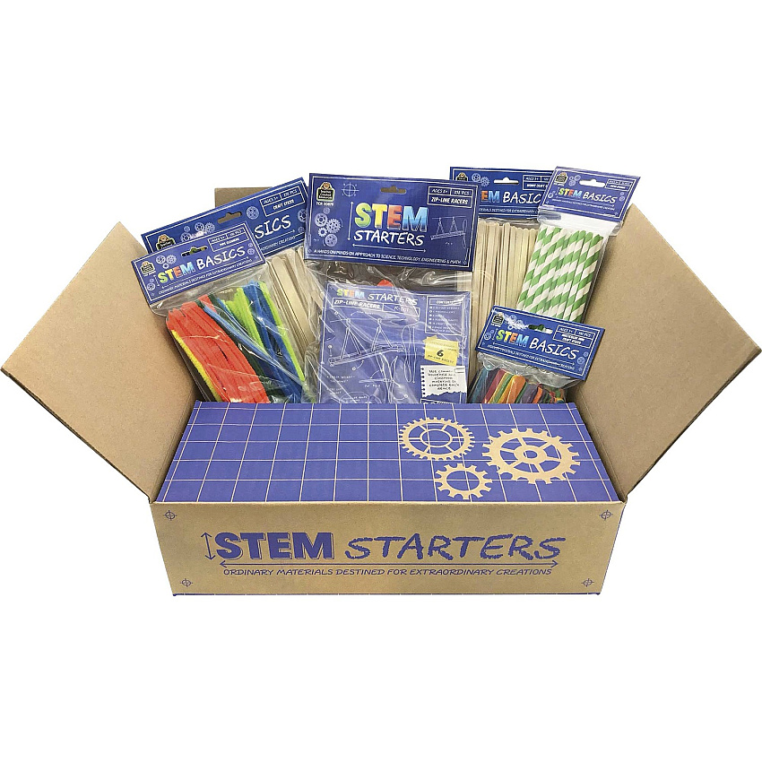 Teacher Created Resources STEM Starters Zip Line Kit Project, Student, Education, Craft - 4" Height x 11" Width x 13.50" Length - Multi - 1 Kit (2087801)