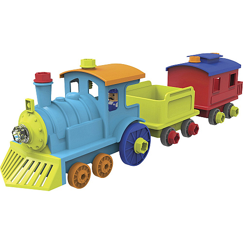 Educational Insights Design & Drill All Aboard Train Skill Learning: STEM, Construction, Fine Motor, Creativity, Imagination - 3 Year & Up - Multi (4175)