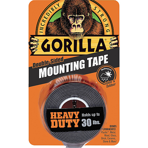 Gorilla Glue Gorilla Heavy Duty Mounting Tape 5 ft Length x 1" Width - Black - 1 Each (6055002)