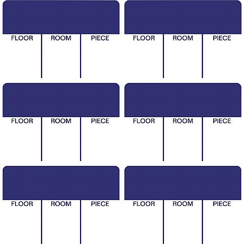 Tabbies Moving Labels 1/2" Height x 6 3/5" Width x 6 1/2" Length - Removable Adhesive - Blue - 86 / Pack (30601)