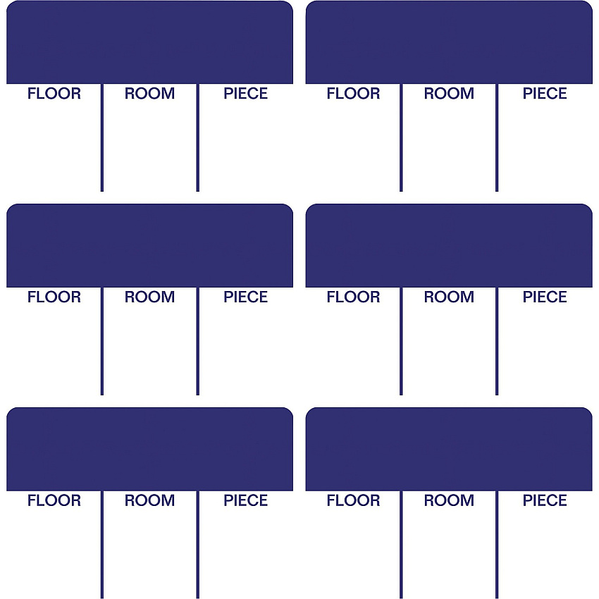 Tabbies Moving Labels 1/2" Height x 6 3/5" Width x 6 1/2" Length - Removable Adhesive - Blue - 86 / Pack (30601)