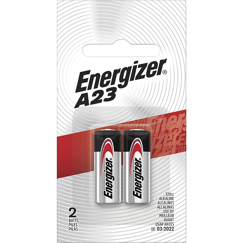 Energizer 377 Silver Oxide Button Battery 2-Packs For Keyless Entry, Garage Door Opener, Electronic Device - A23 - 12 V DC - 2/Pack - 72 / Carton (A23BPZ2CT)