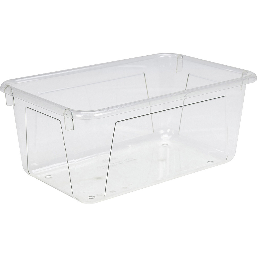 Storex Crystal Clear Cubby Bin 5.18" Height x 7.80" Width x 12.09" Length - Clear - 5 / Carton (62464U05C)