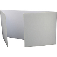 Flipside Products Flipside Tri-fold StudyCarrel 12" Height x 48" Width x 1.10" Length - White - Plastic - 12 / Pack (1997212)