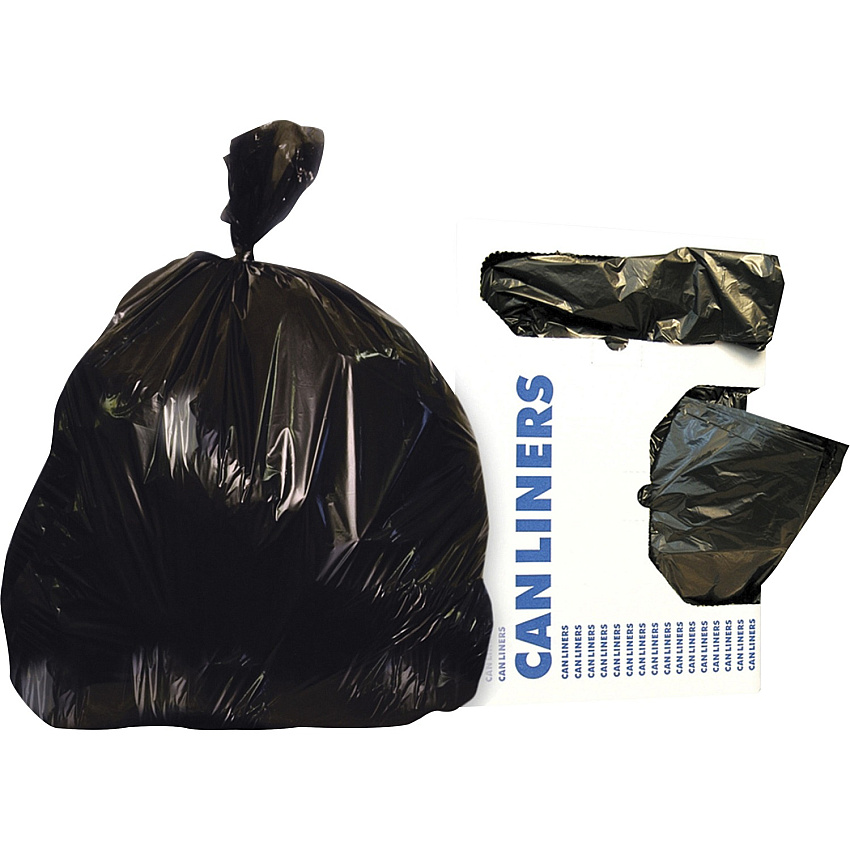 Heritage 0.35 Mil Linear Low-Density Polyethylene Dark Can Liners 7 gal Capacity - 21" Length x 20" Width x 0.35 mil (9 Micron) Thickness - Low Density - Black - Linear Low-Density Polyethylene (LLDPE) - Office, School, Restaurant, Hotel - 1000  (H4021RK)