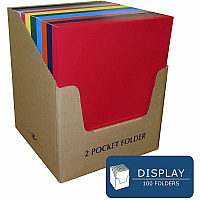 Roaring Spring Letter Pocket Folder 8 1/2" x 11" - 50 Sheets Capacity - 2 Internal Pocket - 12 pt. - Assorted - 1 Carton (36664CS)