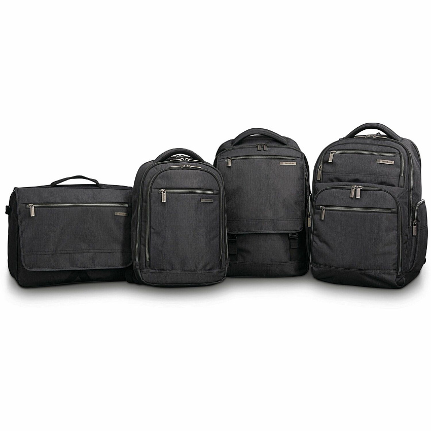 Samsonite Modern Utility Carrying Case (Backpack) for 15.6" Apple iPad Tablet, Notebook - Charcoal Heather Water Resistant Bottom - Ripstop, Polyester Body - Shoulder Strap, Handle - 18" Height x 8" Width x 12" Depth - 1 Each (895745794)