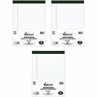 Roaring Spring USDA Certified Bio-Preferred Legal Pads 40 Sheets - 80 Pages - Printed - Stapled/Tapebound - Both Side Ruling Surface - Double Line Red Margin - 20 lb Basis Weight - 75 g/m² Grammage - 11 3/4" x 8 1/2" Sheet Size - 3" Height  (24326CS)