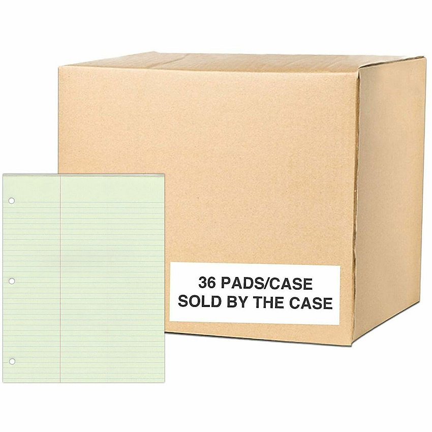 Roaring Spring Law Ruled Gummed Glue Top Legal Pads 50 Sheets - 100 Pages - Printed - Glued - Both Side Ruling Surface - Legal Ruled Red Margin - 3 Hole(s) - 15 lb Basis Weight - 56 g/m² Grammage - 11" x 8 1/2" Sheet Size - 0.25" Height x 8 (95134CS)