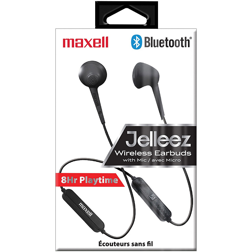 Maxell Jelleez Earset Wireless - Bluetooth - Earbud - Black (198018)
