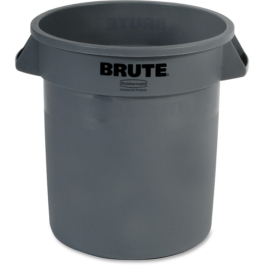 Rubbermaid Commercial Brute 10-Gallon Vented Containers 10 gal Capacity - Round - Crush Resistant, Reinforced, UV Coated, Damage Resistant, Warp Resistant, Tear Resistant, Durable, Handle, Damage Resistant, Reinforced - 17.3" Height x 15.6" D (261000GYCT)