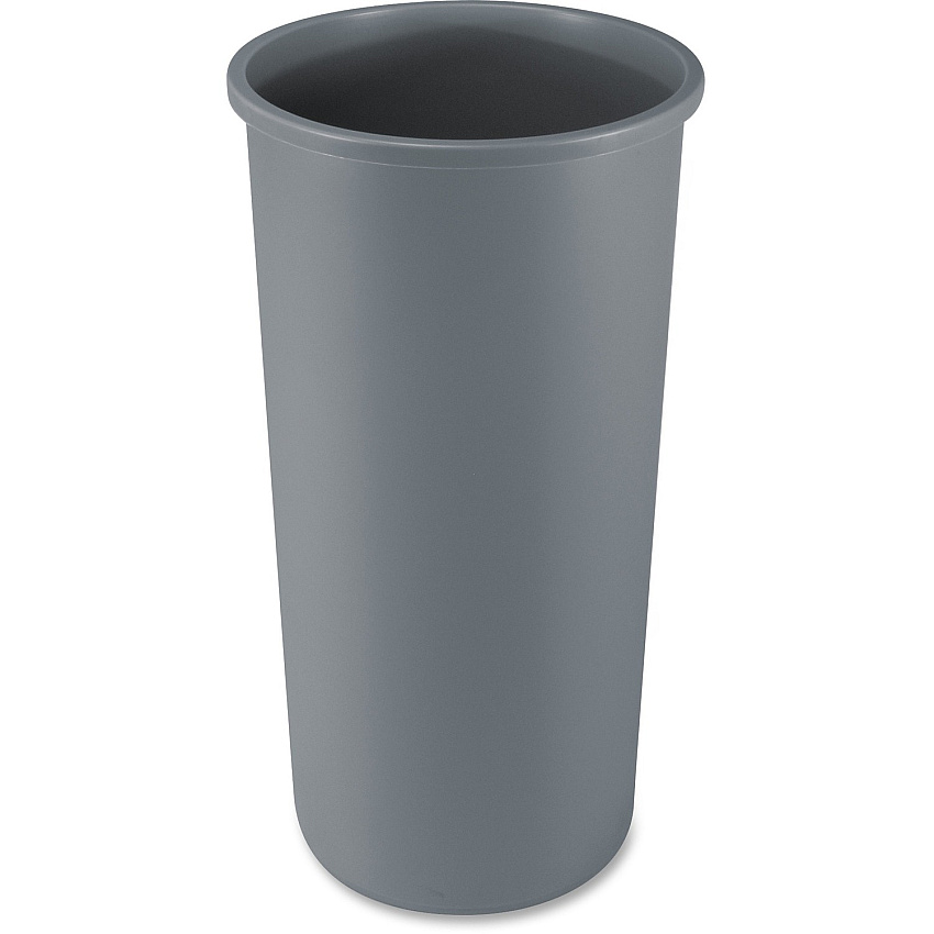 Rubbermaid Commercial Untouchable Round Container 22 gal Capacity - Round - Crack Resistant, Durable - 30.1" Height x 15.8" Diameter - Linear Low-Density Polyethylene (LLDPE) - Gray - 4 / Carton (354600GYCT)