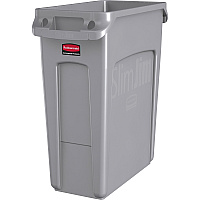 Rubbermaid Commercial Slim Jim Vented Container 16 gal Capacity - Rectangular - Durable, Vented, Sturdy, Weather Resistant, Handle, Lightweight - 25