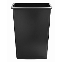 Rubbermaid Commercial Slim Jim 23-Gallon Container 23 gal Capacity - Easy to Clean, Durable, Smooth, Contoured Edge, Vented - Gray - 4 / Carton (1868188CT)