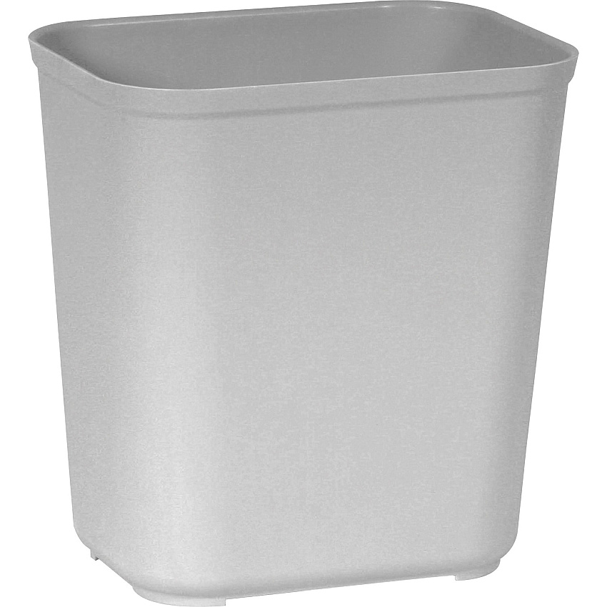 Rubbermaid Commercial 28 Quart Fire Resistant Wastebasket 7 gal Capacity - Rectangular - Fire Resistant - Heat Resistant, Impact Resistant, Rust Resistant - 15.5" Height x 14.5" Width x 10.5" Depth - Thermoset Polyester - Gray - 6 / Carton (2543GRACT)