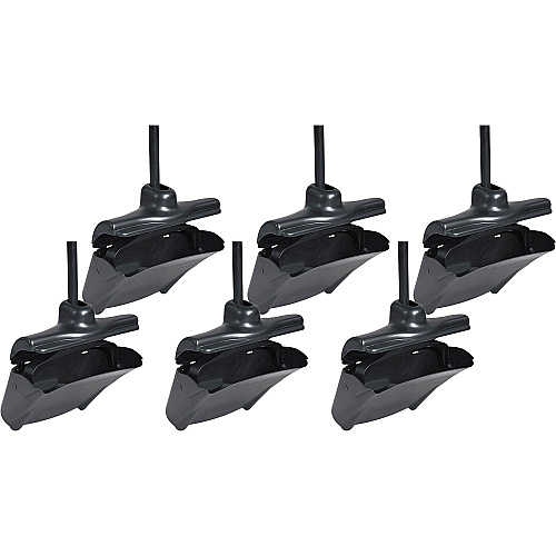 Rubbermaid Commercial Lobby Pro Upright Dust Pan Plastic - Black - 6 / Carton (253200BLACT)