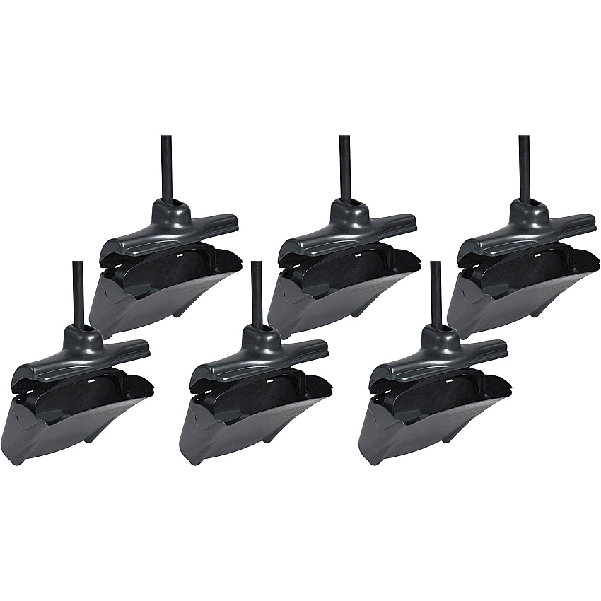 Rubbermaid Commercial Lobby Pro Upright Dust Pan Plastic - Black - 6 / Carton (253200BLACT)
