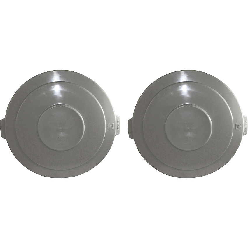 Genuine Joe Gator 55-gallon Container Lid Plastic - 2 / Carton - Gray (GJO00247CT)