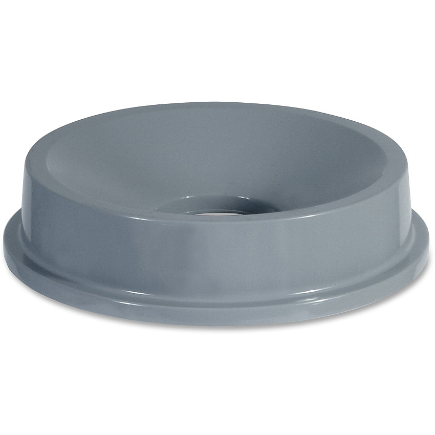 Rubbermaid Commercial Brute 32-Gallon Container Funnel Top Lids Round - 22.3" Diameter - Plastic - Gray - 4 / Carton (3543GRACT)