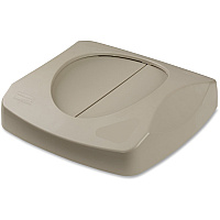 Rubbermaid Commercial Untouchable Swing Top Lid Beige - 6 / Carton (268988BGCT)