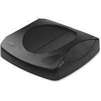 Rubbermaid Commercial Untouchable Swing Top Lid Square - Black - 6 / Carton (268988BKCT)