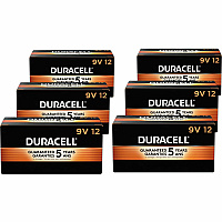 Duracell 9-Volt Coppertop Alkaline Batteries, 12-Packs For Multipurpose - 9V - 12/Box - 6 / Carton (01601CT)