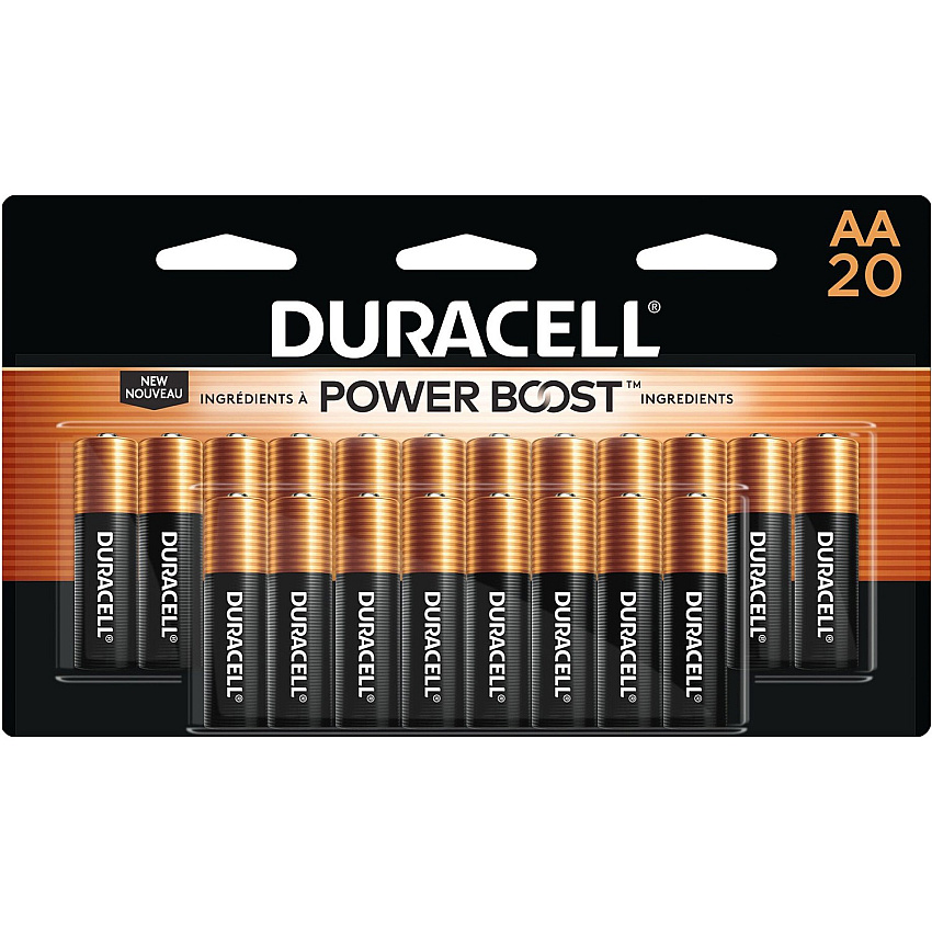 Duracell Coppertop Alkaline AA Battery 20-Packs For Multipurpose - AA - 1.5 V DC - 20/Pack - 12 / Carton (MN1500B20CT)