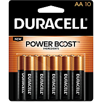 Duracell Coppertop Alkaline AA Battery 10-Packs For Multipurpose - AA - 1.5 V DC - 10/Pack - 48 / Carton (MN1500B10ZCT)
