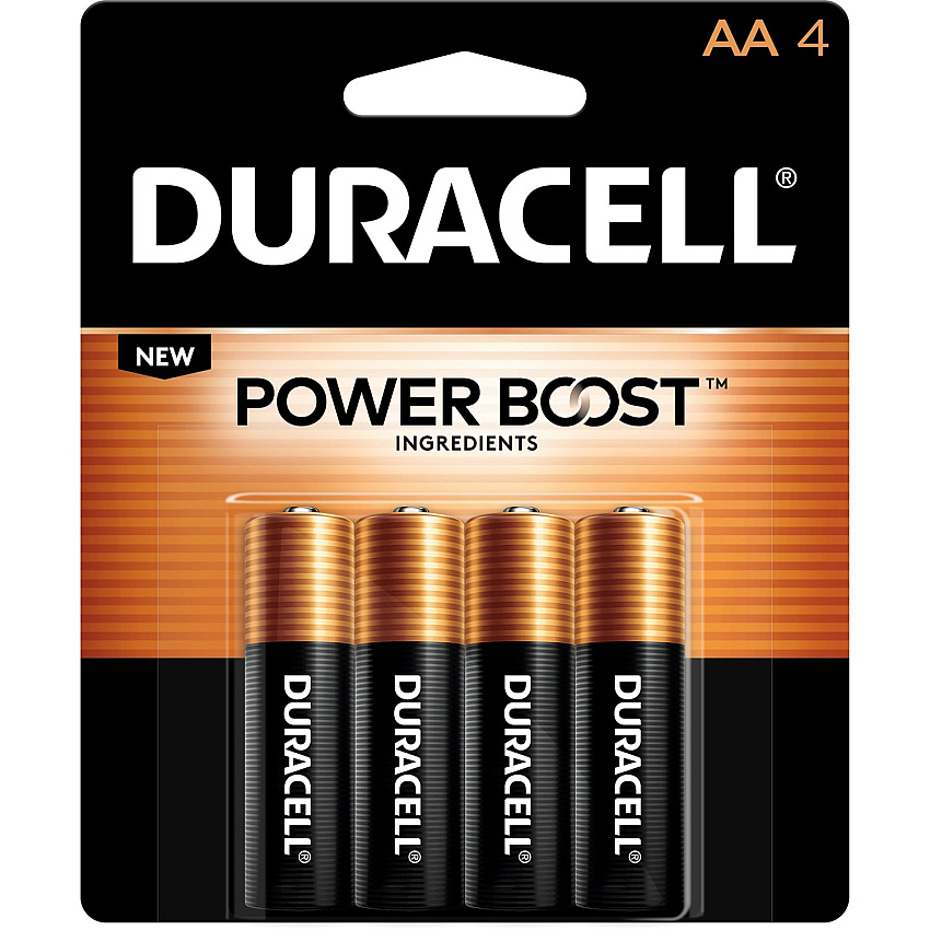 Duracell Coppertop Alkaline AA Battery 4-Packs For Multipurpose - AA - 1.5 V DC - 4/Pack - 56 / Carton (MN1500B4ZCT)