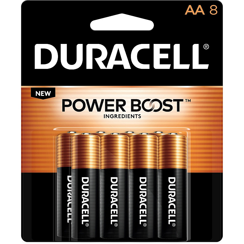 Duracell Coppertop Alkaline AA Battery 8-Packs For Multipurpose - AA - 1.5 V DC - 8/Pack - 48 / Carton (MN1500B8ZCT)