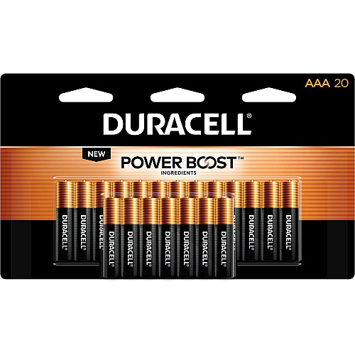 Duracell Coppertop Alkaline AAA Battery 20-Packs For Multipurpose - AAA - 1.5 V DC - 20/Pack - 12 / Carton (MN2400B20CT)