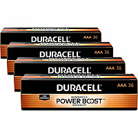 Duracell Coppertop Alkaline AAA Battery 36-Packs For Multipurpose - AAA - 1.5 V DC - 36/Pack - 4 / Carton (MN24P36CT)