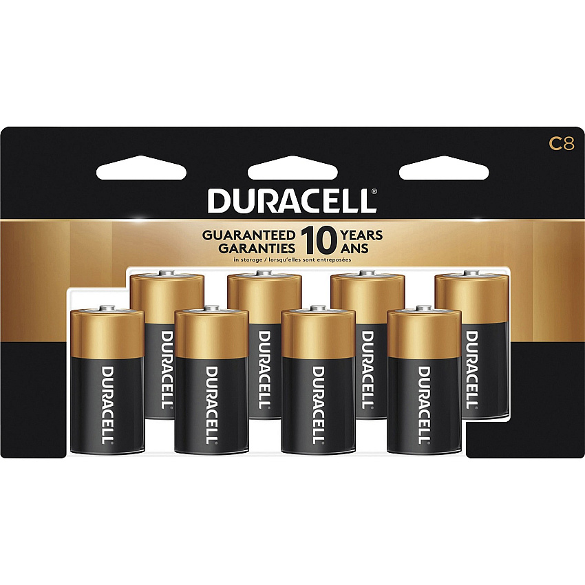 Duracell Coppertop Alkaline C Battery 8-Packs For Multipurpose - C - 1.5 V DC - 8/Pack - 12 / Carton (MN14RT8ZCT)