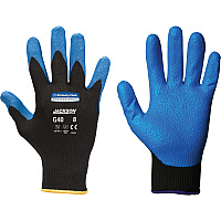 Kleenguard G40 Foam Nitrile Coated Gloves Oil, Grease, Abrasion Protection - Nitrile Coating - 10 Size Number - X-Large Size - For Right/Left Hand - Blue, Black - Silicone-free, Comfortable, Knitted Back, Excellent Grip, Abrasion Resistant, Seam (40228CT)