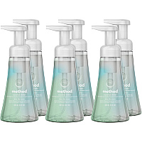Method Foaming Hand Wash Coconut Water Scent - 10 fl oz - Pump Bottle Dispenser - Hand - Clear - 6 / Carton (01854CT)
