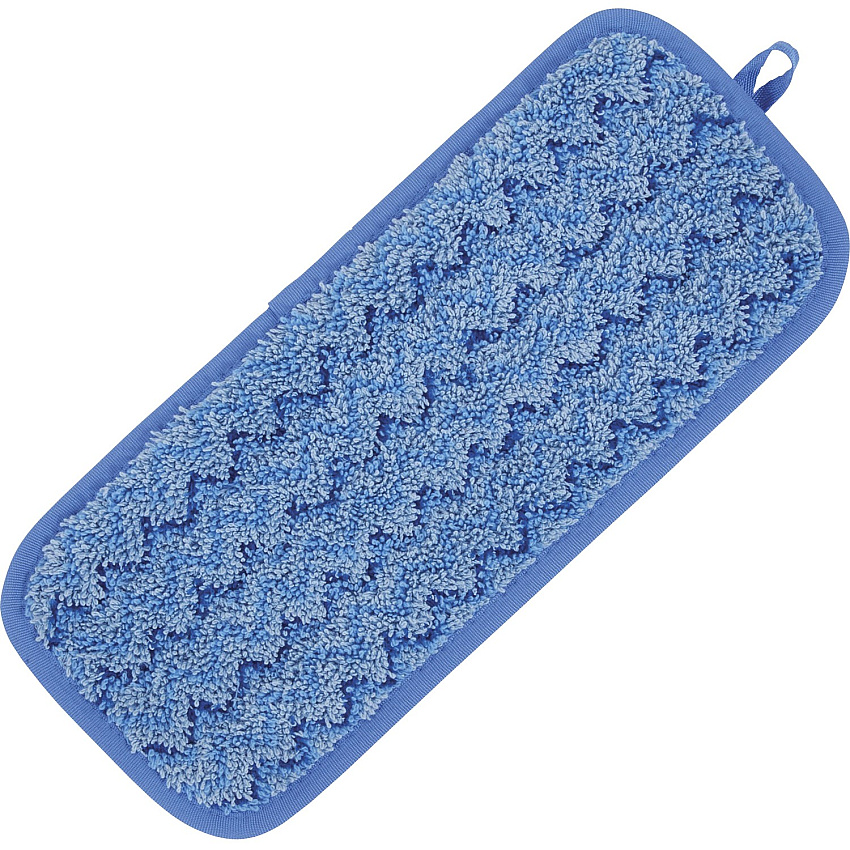 Rubbermaid Commercial Hygen 11" Microfiber Wet Mop 11" Width MicroFiber Head - Hook & Loop Backing, Durable - Blue - 6 / Carton (Q820BLUCT)
