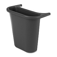 Rubbermaid Commercial Saddlebasket Recycling Side Bin 1.19 gal Capacity - Rectangular - Chip Resistant, Rust Resistant, Dent Resistant, Easy to Clean - 11.5