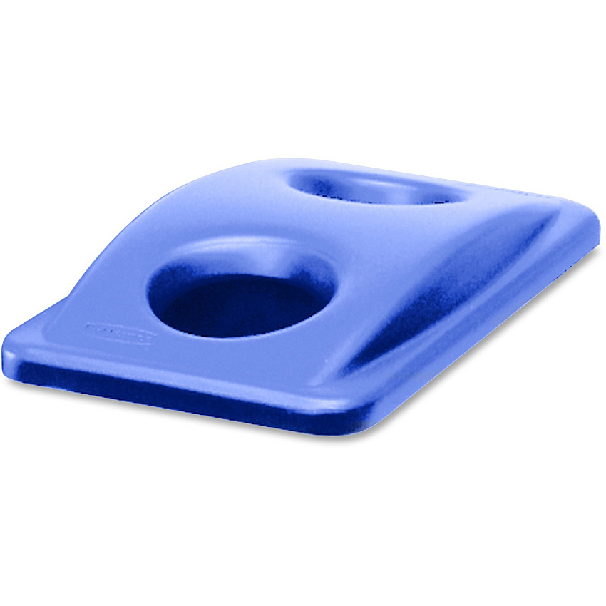Rubbermaid Commercial Slim Jim Bottle/Can Recycling Top Rectangular - Blue - 4 / Carton (269288BECT)