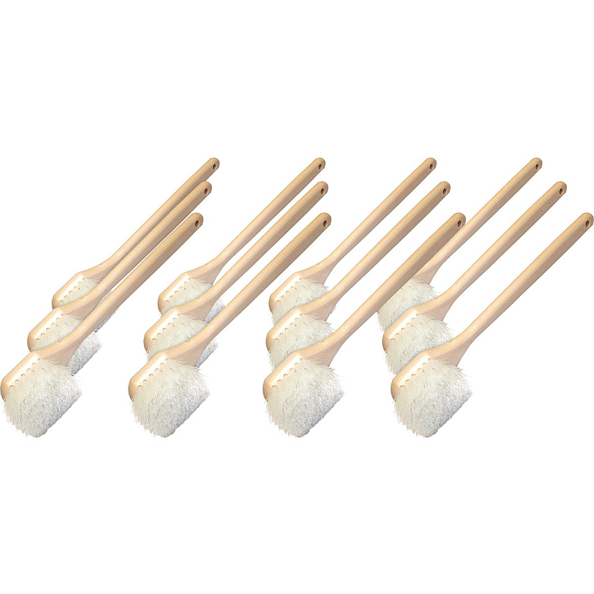 Genuine Joe Nylon Utility Brush Nylon Bristle - 20" Handle Length - 12 / Carton - White (GJO98216CT)