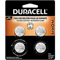 Duracell 2032 3V Lithium Battery 4-Packs For Security Device, Medical Equipment, Health/Fitness Monitoring Equipment, Calculator, Watch, Keyfob Transmitter - CR2032 - 3 V DC - 4/Pack - 30 / Carton (DL2032B4CT)