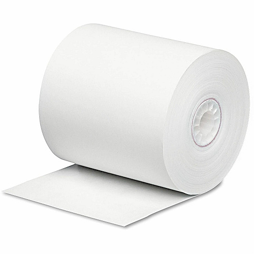Universal Impact and Inkjet Printing Bond Paper Rolls, 0.5" Core, 3" x 165 ft, White (42300RL)